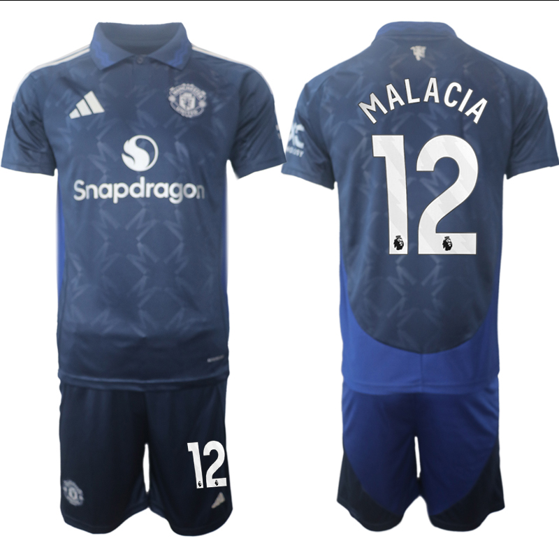 Men 2024-2025 Club Manchester United away blue 12 Soccer Jersey